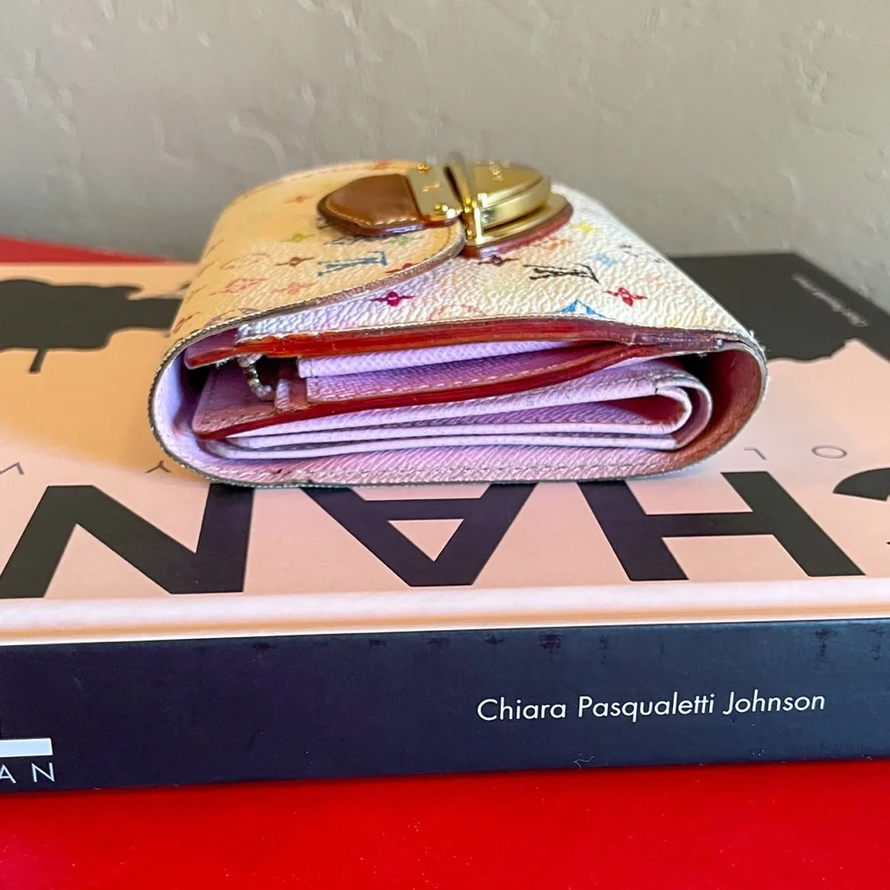 Louis Vuitton Monogram Multicolor Tri-Fold Wallet Vintage Joey Takashi Murakami‎